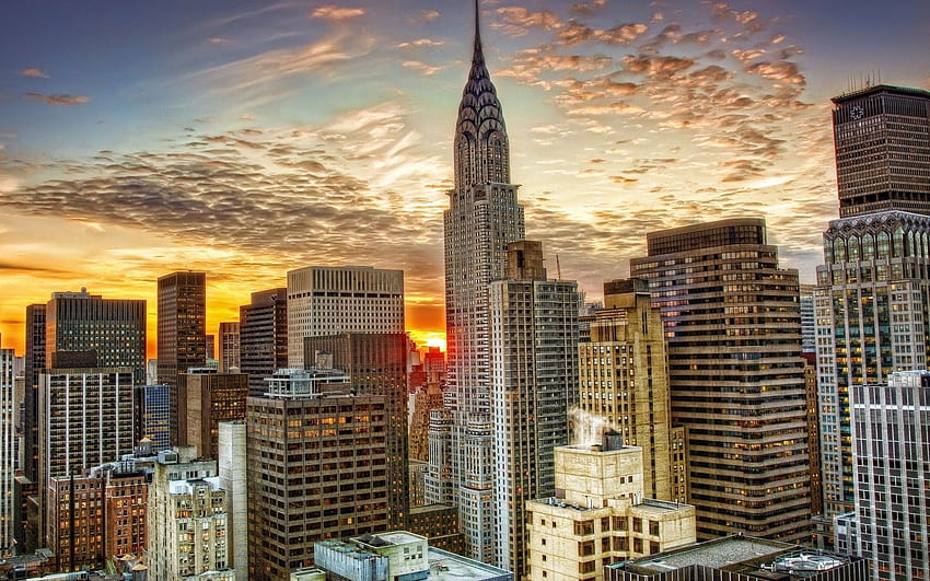 Kota, Pemandangan Dari Atas, Pencakar Langit, r, New York Wallpaper HD