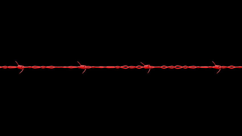 Preview black, barbed wire, red HD wallpaper