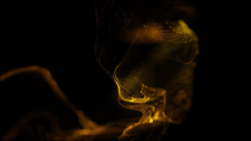Piękne złote cząsteczki dymu abstrakcyjne tło ruchu Wideo 3670063 Zbiory Wideo w Vecteezy Tapeta HD