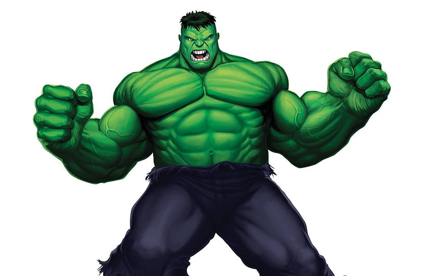 vert, monstre, fond clair, Hulk, bande dessinée, Hulk, Hulk Cartoon Fond d'écran HD