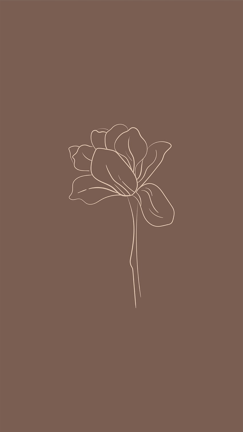 Boho Botanical Instagram Highlights Instagram Highlight Covers Hand Drawn Icon. Minimalist , Vintage Flowers , Aesthetic Iphone, Minimalist Brown HD phone wallpaper