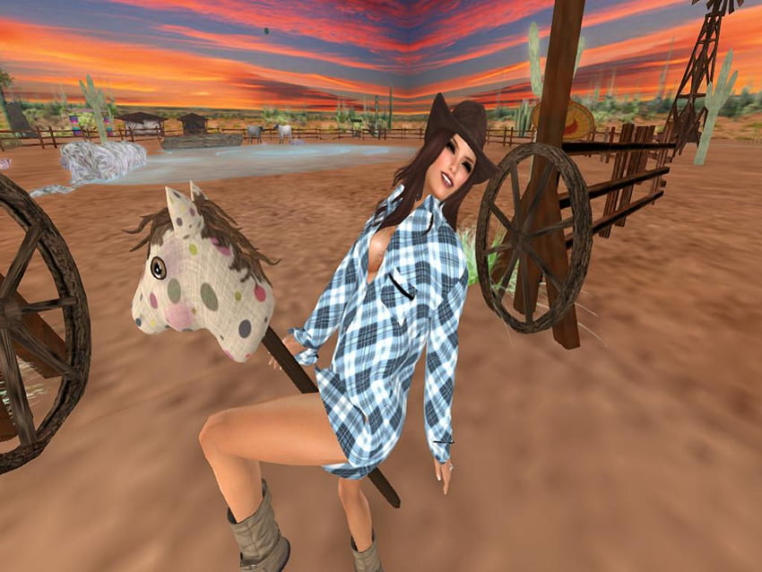 Ride'em Cowgirl, cowgirl, bottes, chapeau, poney Fond d'écran HD