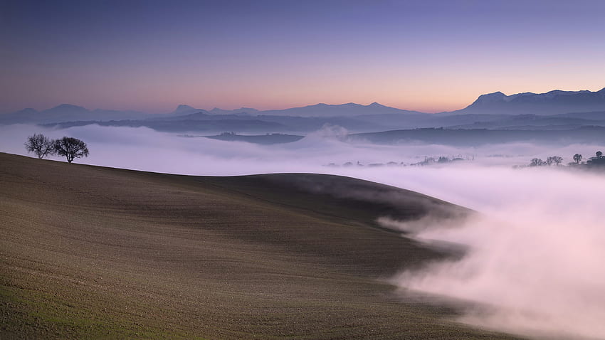 Morning Fog, hills, fog, morning, valley HD wallpaper