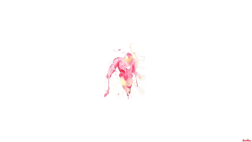 Minimalistic watercolor Iron Man [] HD wallpaper