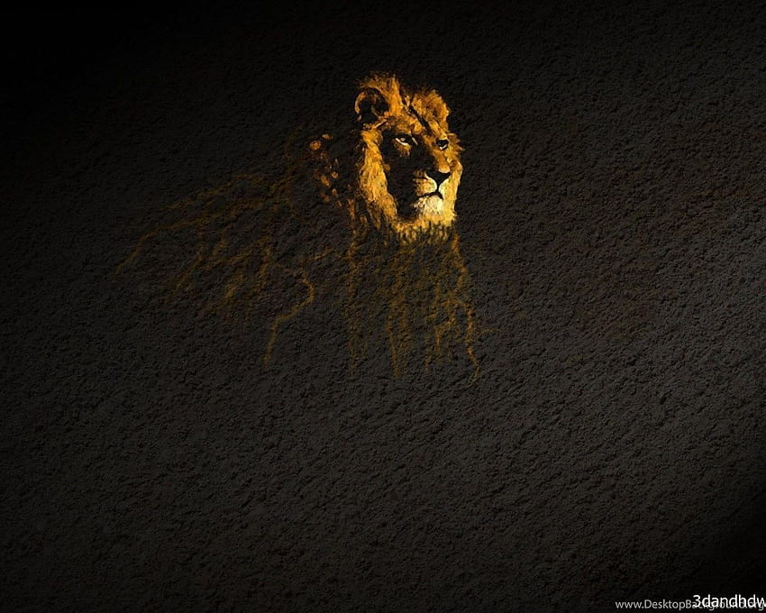 Lion Face Design 3Dand. HD wallpaper