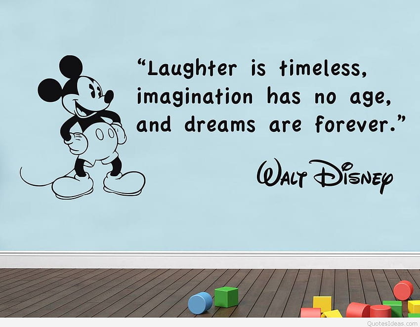 Mickey Mouse Walt Disney Quote HD wallpaper