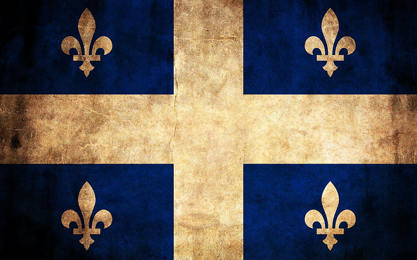 bandeiras, QuÃƒÂ©bec Bandeira Textura QC Canadá Quebec retrô vintage papel de parede HD