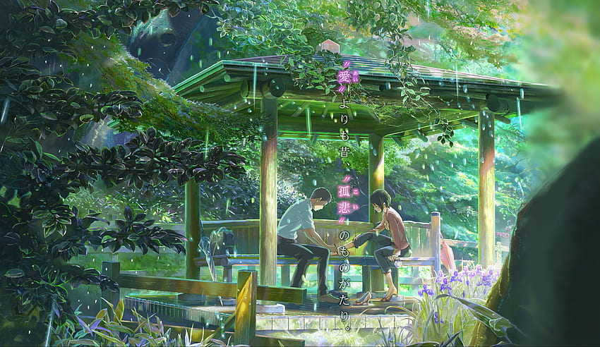 Kotonoha no Niwa - Makoto Shinkai Anime Kurulu HD duvar kağıdı