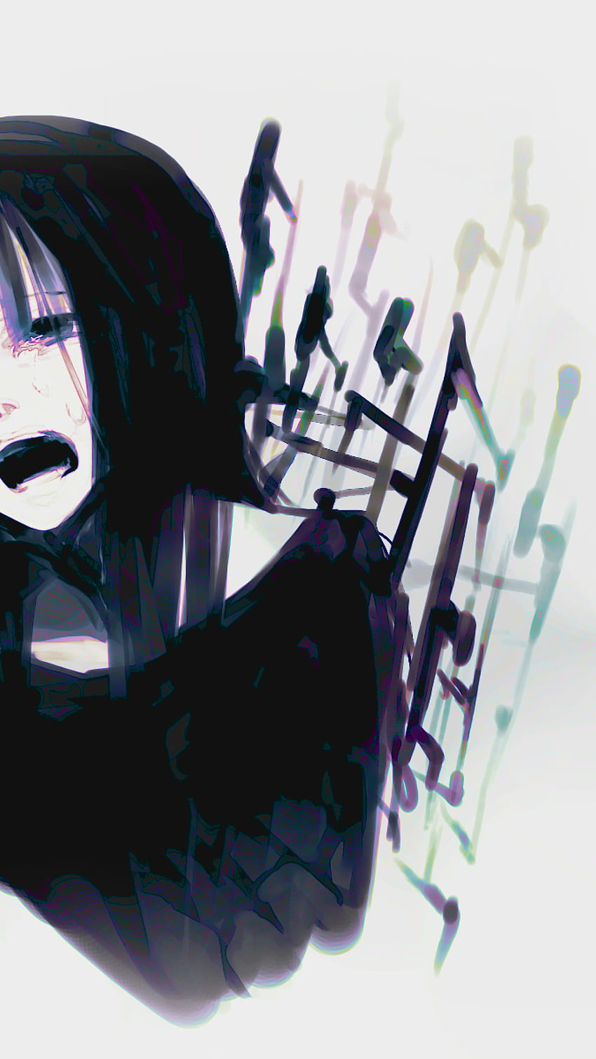Anime Girl Crying Art HD phone wallpaper