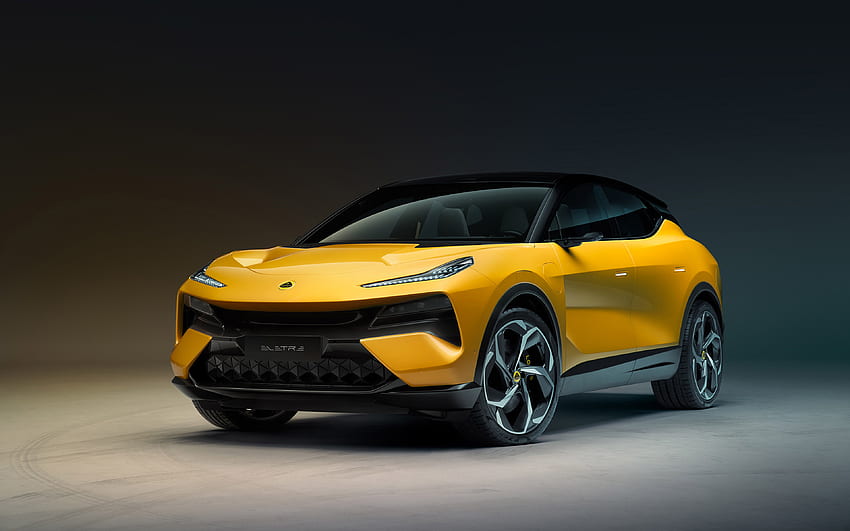 2023, Lotus Eletre, , vue de face, extérieur, nouveau jaune Eletre, voiture électrique, voitures britanniques, Lotus Fond d'écran HD