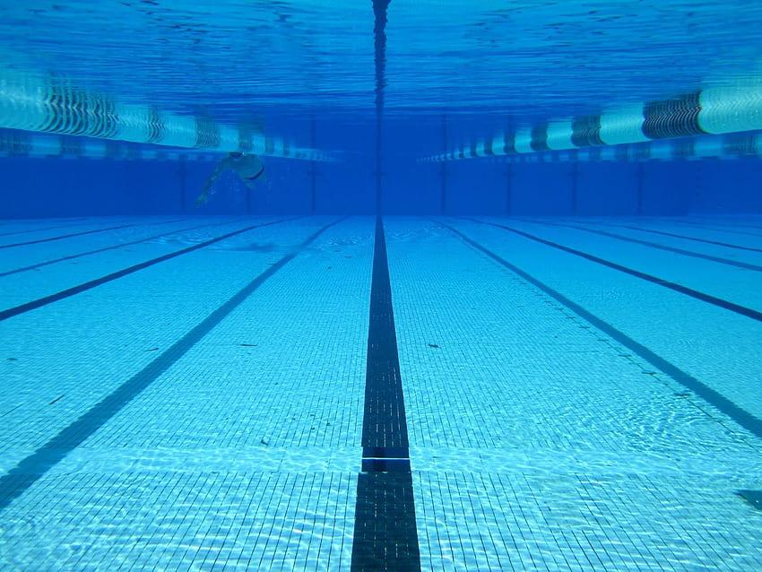 Olympic Swimming Pool Underwater. Sky HD wallpaper