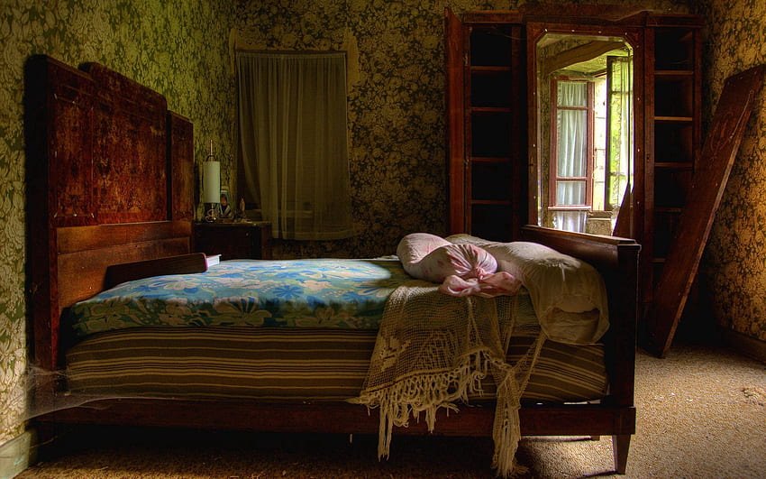 Interior, , , Old, Portrait, Bed, Sleeping, Bedroom, Ancient HD wallpaper