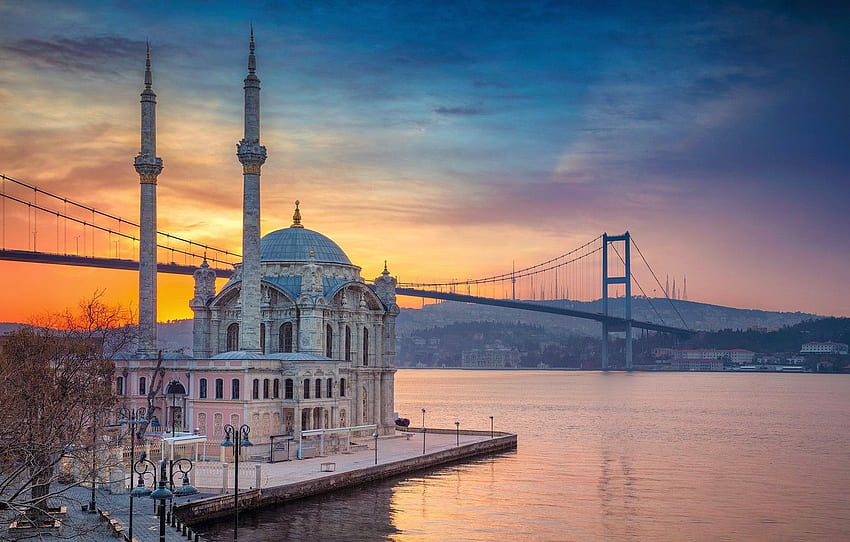 bridge, turkey, istanbul, bosphorus, Ortaköy Mosque for , section город HD wallpaper