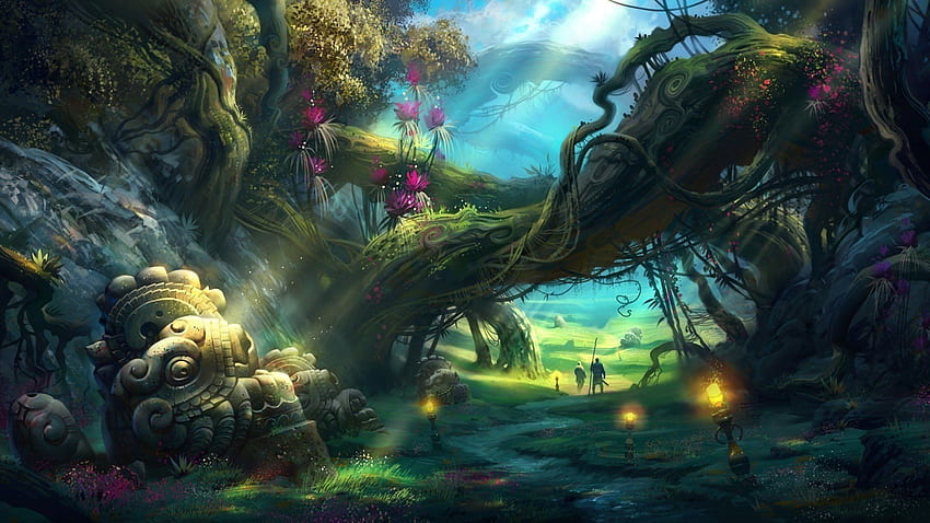 Floresta encantada - Google keresés. Floresta de fantasia, Cenário,  Fantasia, Cool Anime Forest papel de parede HD