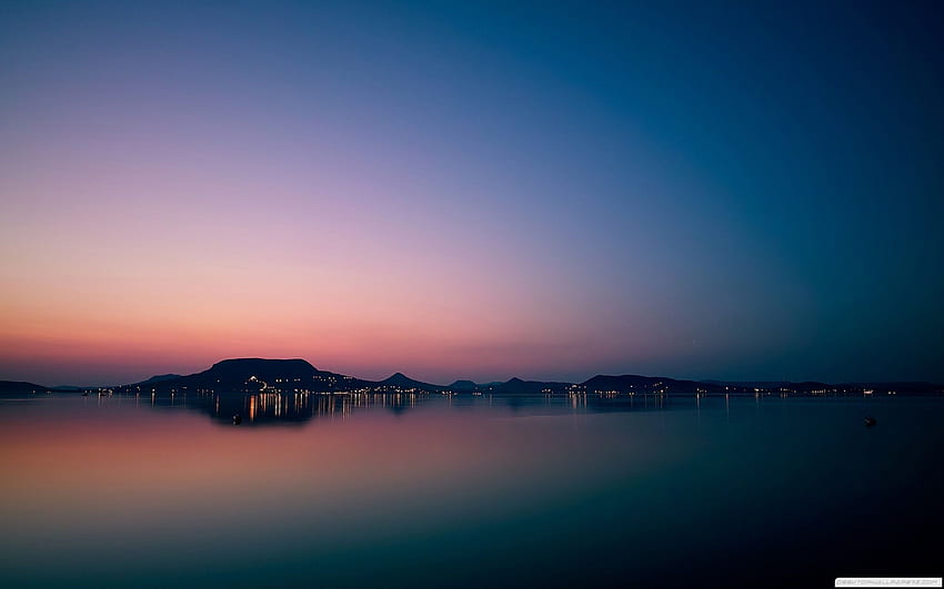 Balaton, Magyarország. alba, tramonto, calmante Sfondo HD