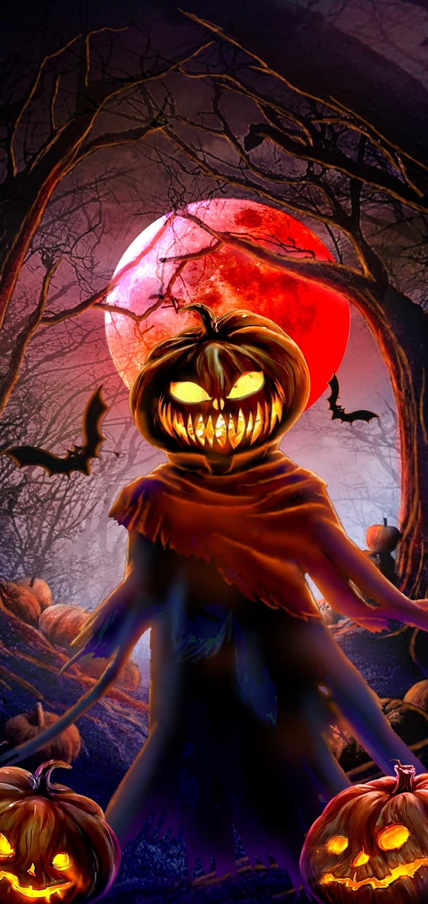 Halloween - Top Background, Red Halloween HD phone wallpaper