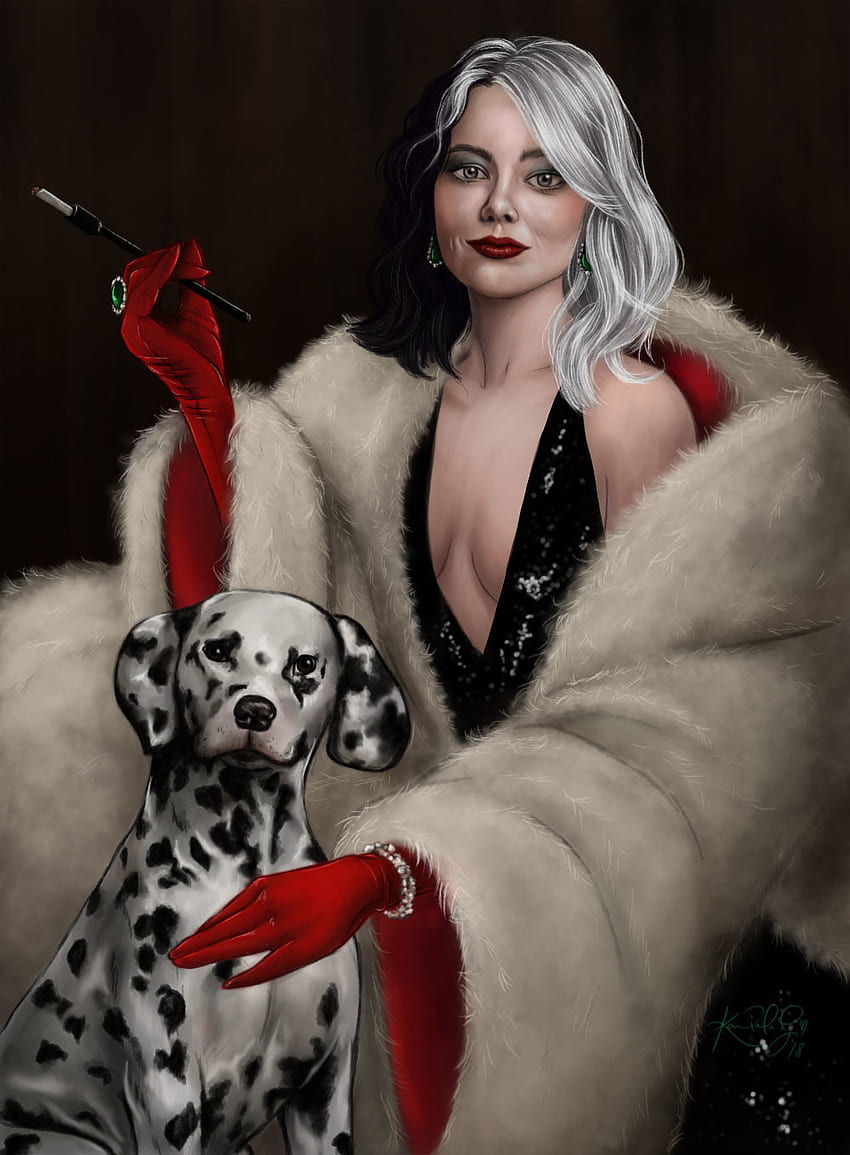 Jeeben Art - Emma Stone as Cruella De Vil (2021)