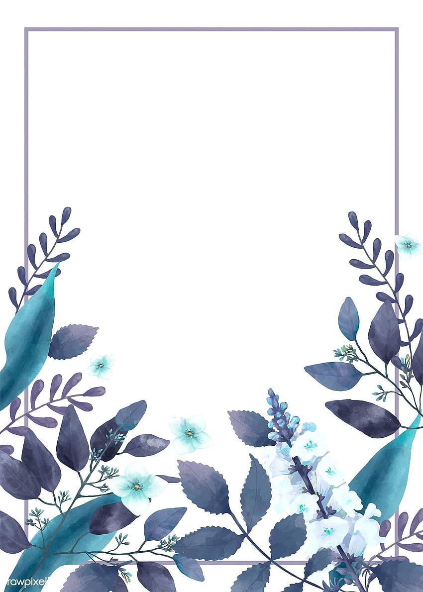 premium vector of Blue themed greetings card, Watercolor Leaf HD phone wallpaper