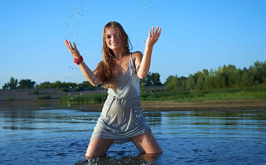 Superb Girl ยอดเยี่ยม แม่น้ำ สาวสวย วอลล์เปเปอร์ HD