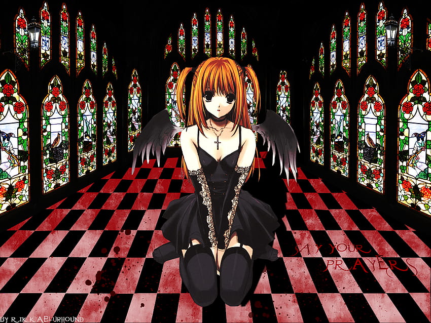 Misa- Death Note, sweet, angel, black, pritty HD wallpaper