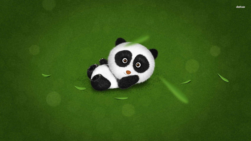 Baby Panda, Small Cute Cartoon Panda HD wallpaper