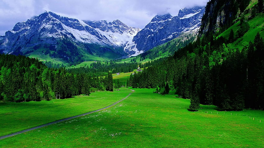 Layar Lebar Latar Belakang Pegunungan Alpen - Pegunungan Alpen Swiss - Wallpaper HD