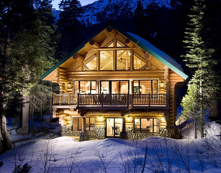 모바일 및 태블릿을 위한 Cosy Log Cabin Winter []. 통나무집 겨울 탐험 . 통나무집 , 겨울 오두막 ...