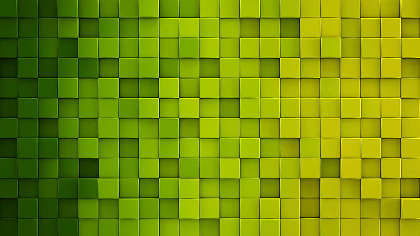 추상 3D 녹색 큐브(페이지 1) HD 월페이퍼
