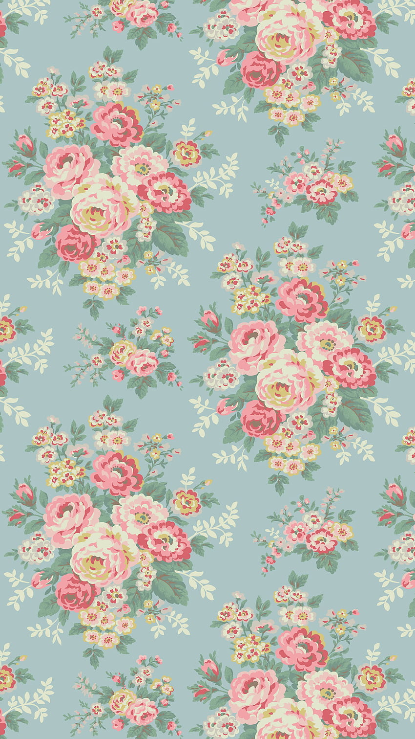 Süßigkeitsblumen. Vintage-Muster, Blumen, Blumen, rosa Blumen HD-Handy-Hintergrundbild