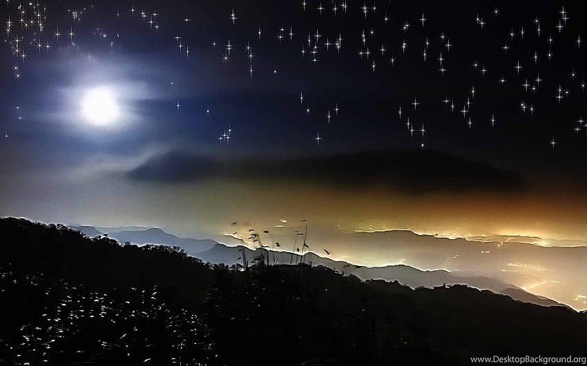 Gwiaździste Nocne Niebo Tło, Stare Niebo Kolorowe Tapeta HD