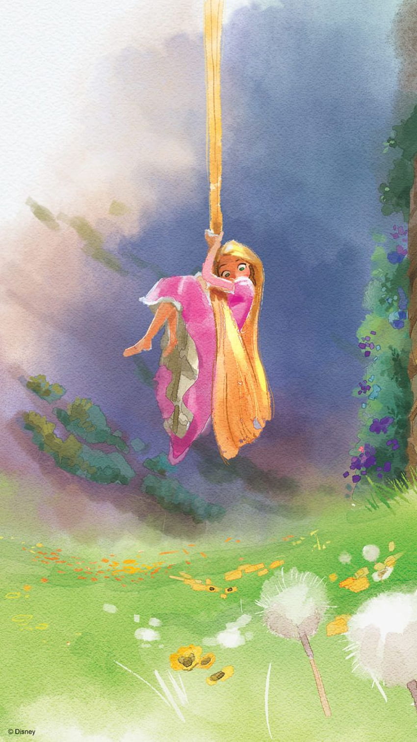 Rapunzel Phone - ราพันเซล (จาก Disney's Tangled) เจ้าหญิงดิสนีย์ วอลล์เปเปอร์โทรศัพท์ HD
