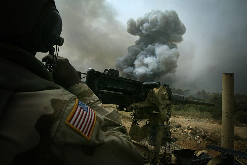 American Army Power Smoke Soldiers Armas pesadas en, soldado del ejército de EE. UU. fondo de pantalla
