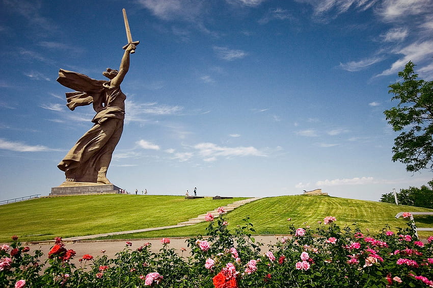Monumento da Vitória da Mãe Rússia Stalingrado Volgogrado - Os Chamados da Pátria - - papel de parede HD