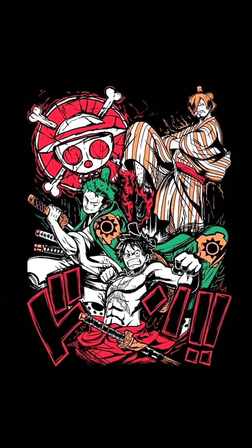 Luffy Zoro Sanji, arte, personagem fictício Papel de parede de celular HD