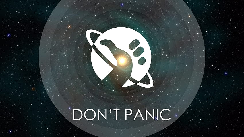 Don't Panic. Cartoon , Cartoon ,, Douglas Adams HD wallpaper