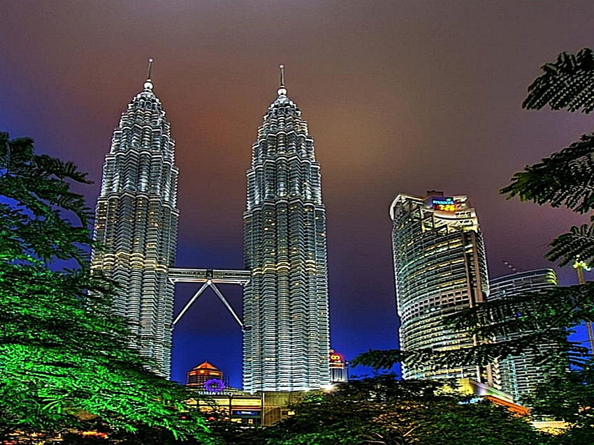 jpeg v.9.1 ) KZ.88, Twin towers, Malaysia, Malesia HD wallpaper