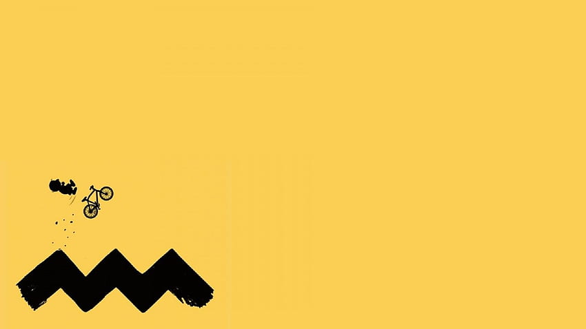 ilustracja, minimalizm, tekst, logo, żółty, marka, Charlie Brown, linia, komputer, czcionka - Rare Gallery, Yellow Aesthetic Quote Tapeta HD