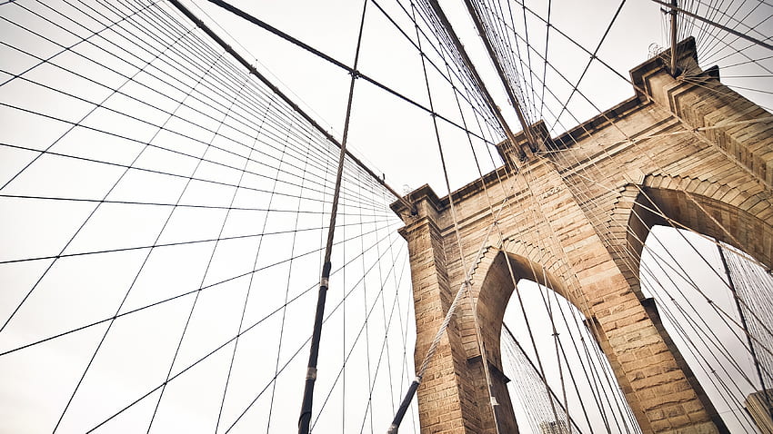 Brooklyn Bridge, architektura, grafika, mosty, brooklyn Tapeta HD