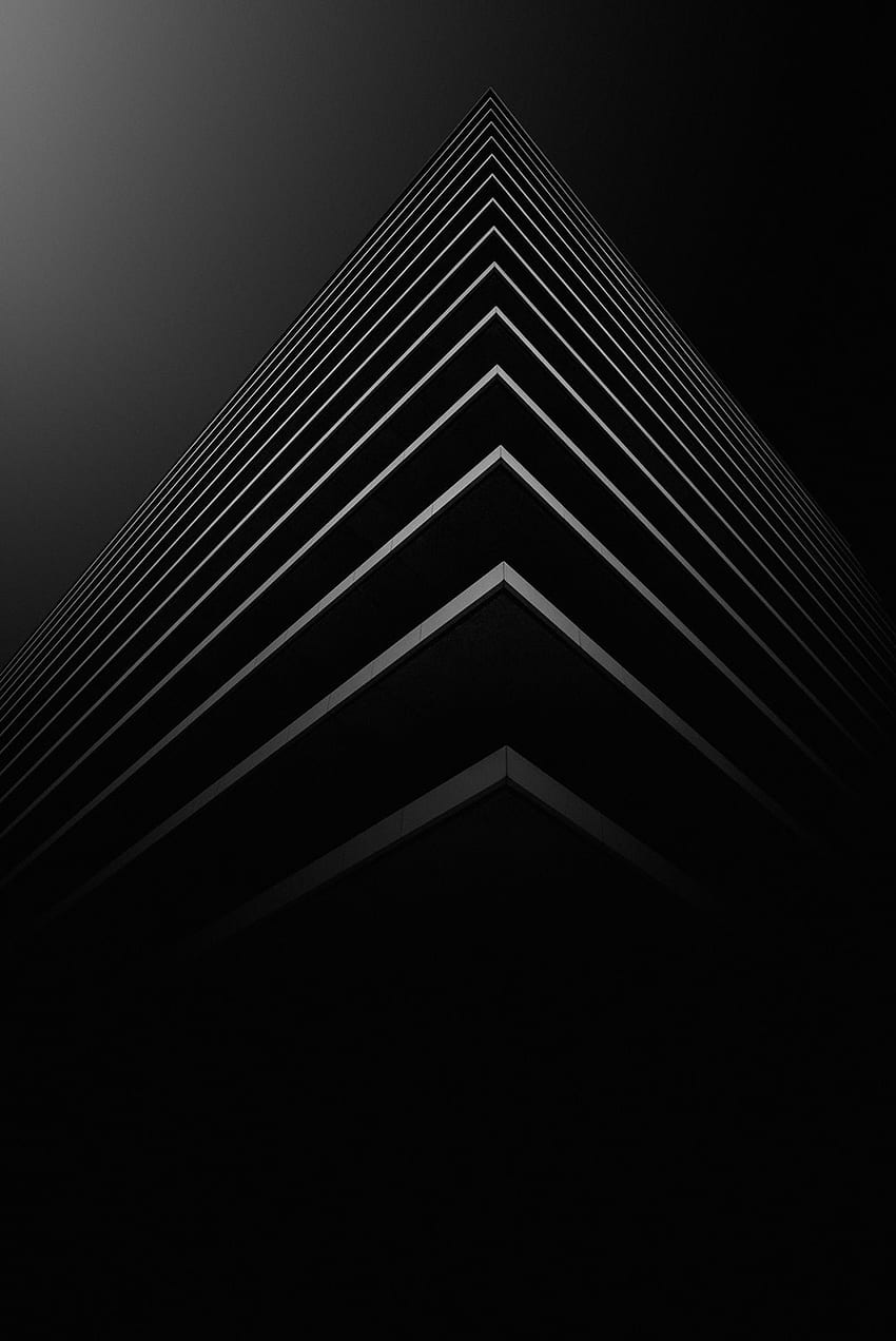Dark Architecture, Black and White Architecture HD phone wallpaper