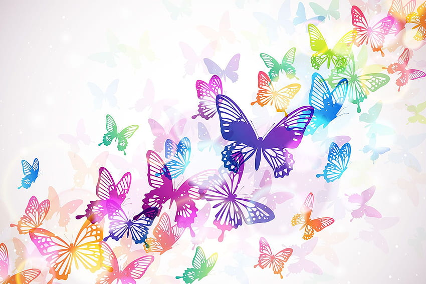 Rainbow Butterflies, Rainbow Butterfly HD wallpaper | Pxfuel