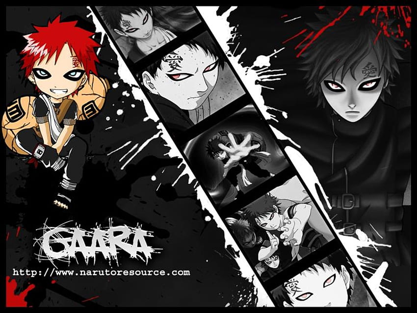 Gaara, black, anime, boy HD wallpaper