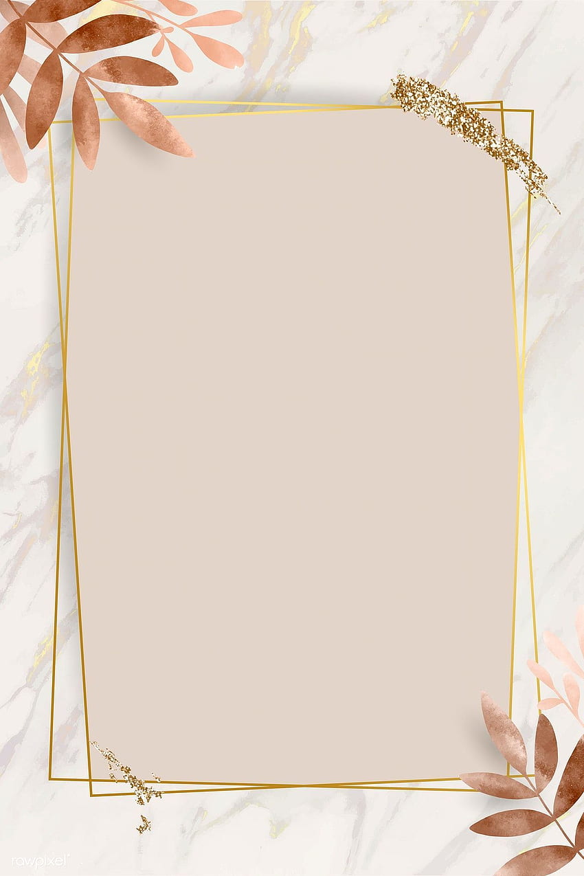 premium vector of Leafy golden rectangle frame vector 1216964. Flower background , Framed , Floral border design HD phone wallpaper