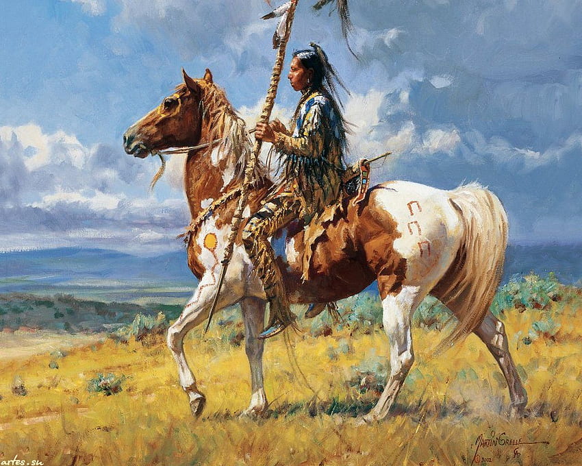 Martin Grelle western artists paintings. Native American Art, Native American que HD wallpaper