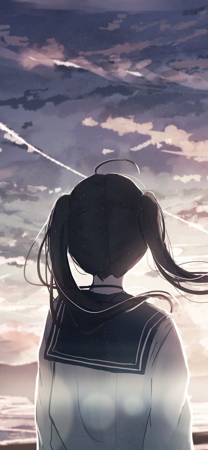 Anime girl Wallpaper 4K, Angel, Happiness