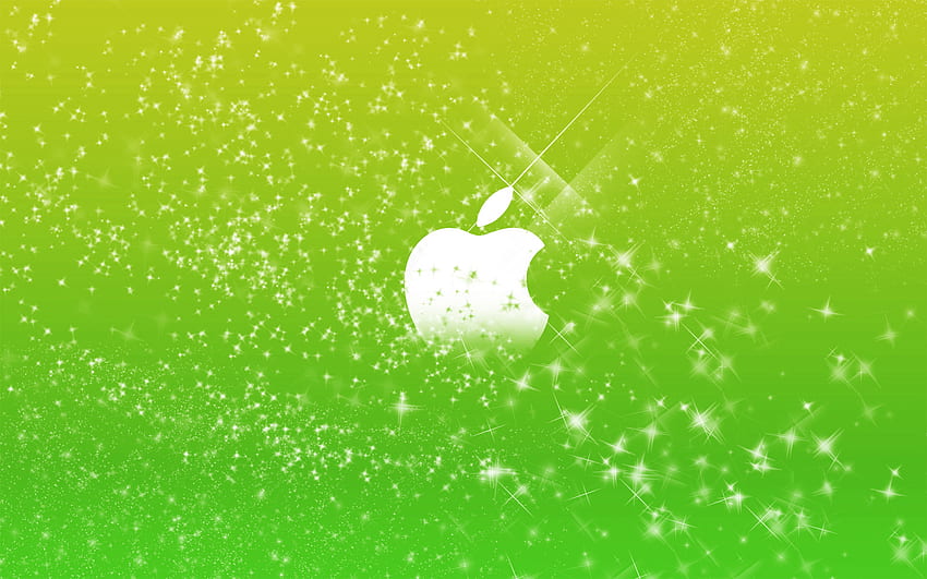 Apple Logo in Green Glitters , . All For, Girly Apple Logo HD wallpaper