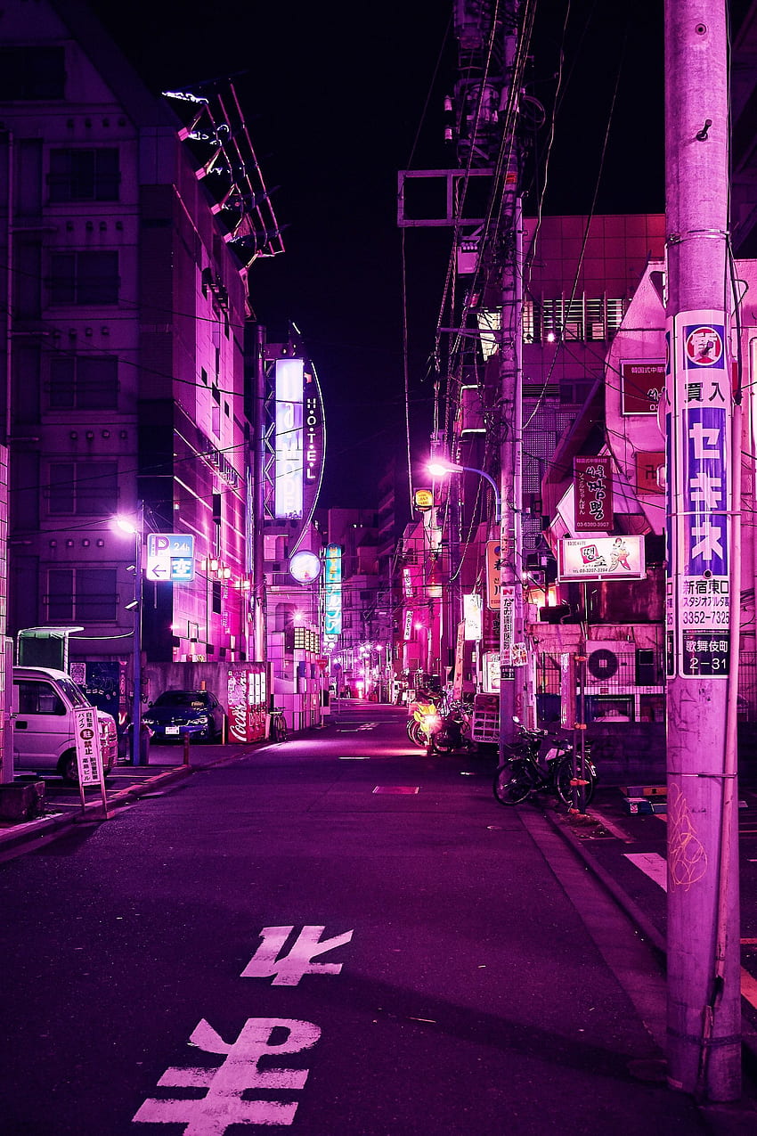 Japonia nocą - 15 naprawdę zdumiewających miejsc do odwiedzenia w Japonii. Tapeta na telefon HD