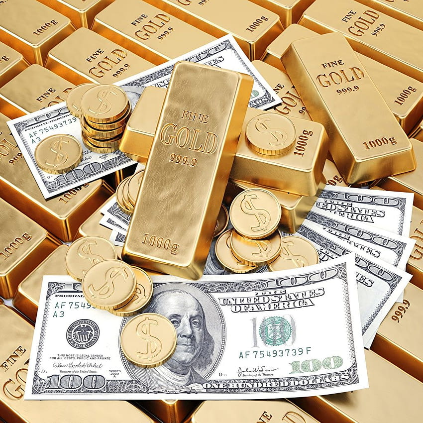 Münzen Goldbarren Geld, Währung HD-Handy-Hintergrundbild