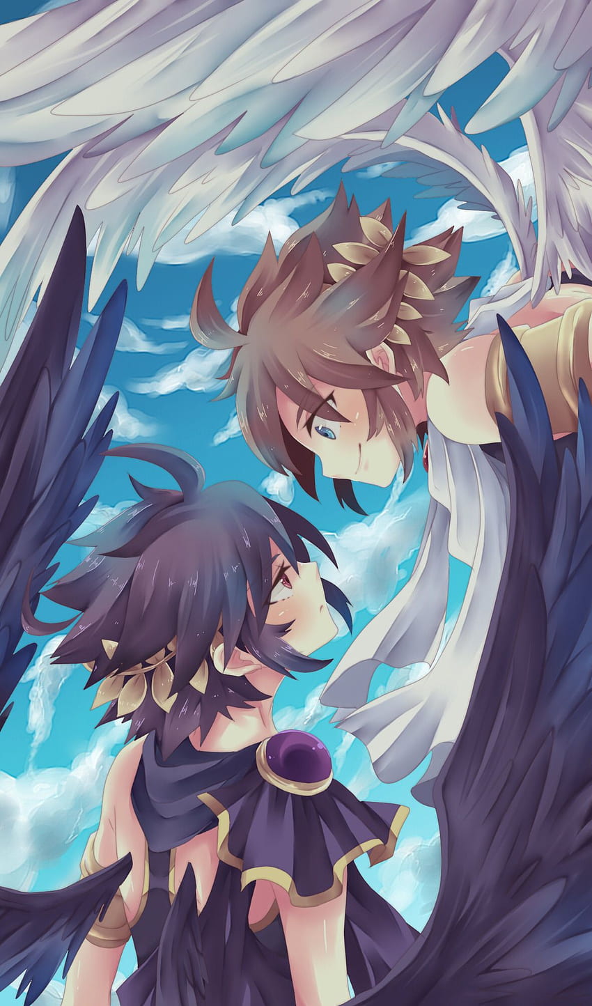 Pit and Dark Pit by shiga (nattou mo) | Kid Icarus | Know Your Meme
