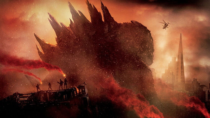 Godzilla Filme 2014, iPhone e iPad papel de parede HD