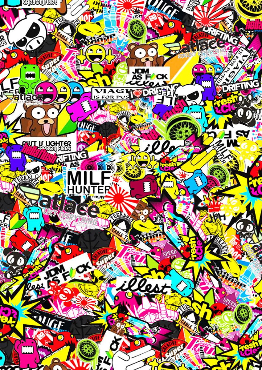 Jdm Sticker Bomb, Cartoon Stickers HD phone wallpaper | Pxfuel